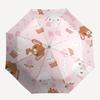 1pc Cute Bunny Cupcake Print Auto Open Close Umbrella - Portable Folding Design with Iron Frame - Outdoor for Fans, Travelers, Everyday Use - Perfect
