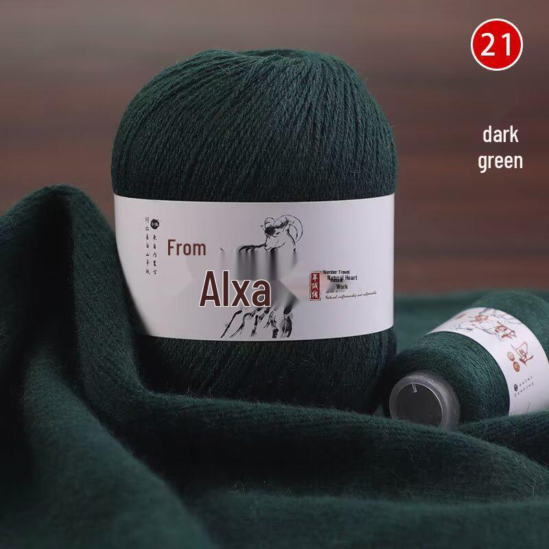 Hand-Knitted Medium-Thick Pure Cashmere Yarn Ball for DIY Projects - Perfect for Scarves and Gifts