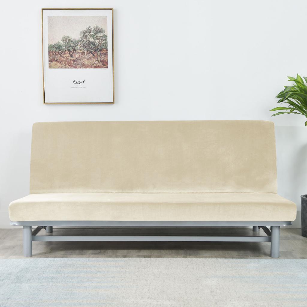 Cover For Sofa Bed 190-210Cm Cream Velour