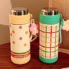 316 Stainless Steel Thermos Mug For Children And Girls With High Value Rope Lift, Portable Delicate And Cute Vacuum Tea Cup