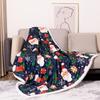 LISM Christmas Reindeer Lamb Fleece Blanket