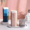 Porta spazzolino da denti da viaggio, porta dentifricio, scatola portaoggetti portatile, organizer per accessori da bagno da viaggio all'aperto