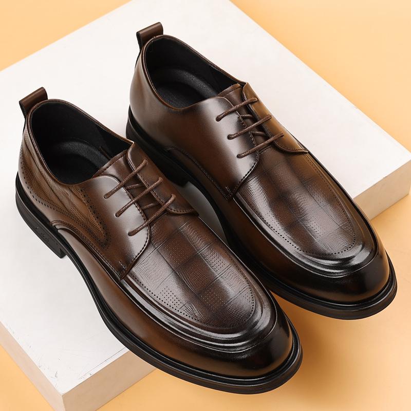 Wenzhou leather shoes men's autumn 2025 business commuter office dress men's shoes British style Korean version groom wedding shoes