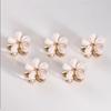2pcs White Petal Styling Hairpin, Pearlescent Texture Shiny Flower Heart, Women's Daily Sweet Hairstyle Embellishment, Fresh Wind Small Gift