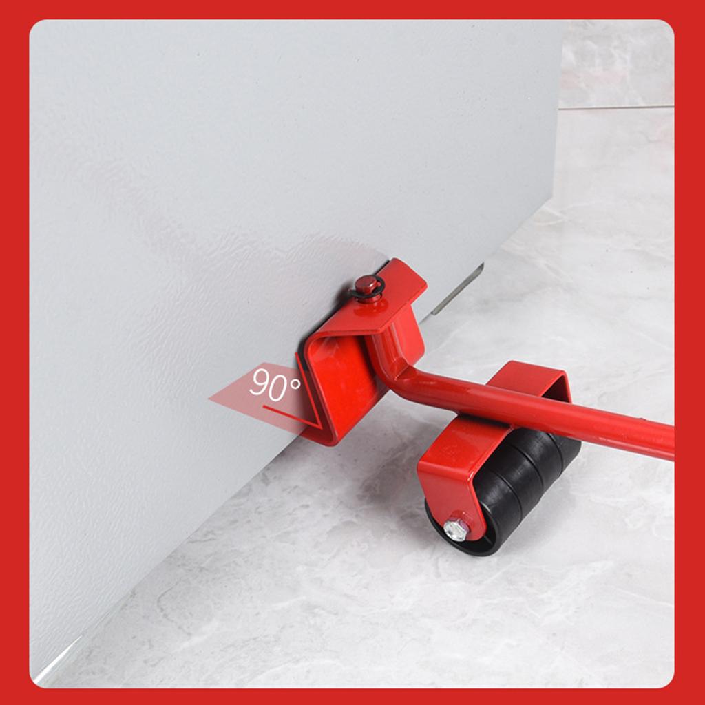 360° Furniture Mover Tools Transport Lifter Heavy Stuffs Moving 4 Wheeled Roller Universal Pulley for w/ 1 Furniture Lif