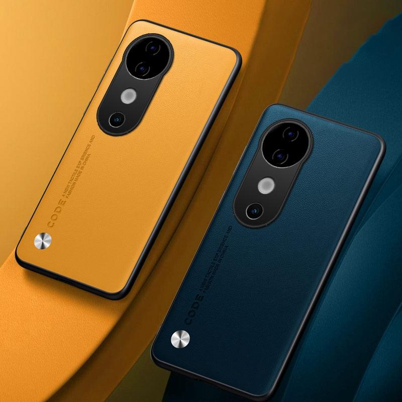 Luxury PU Leather Case For Vivo V40 Pro 5G Back Cover Matte Silicone Shockproof Full Protection Phone Case For Vivo S19 Pro