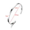 Noter Herren Edelstahl Armband 4/6/8mm Öffnungsarmreif Geschenk für ihn Pulsera Hombre Pulseira Masculina Aço Inoxidável Joias