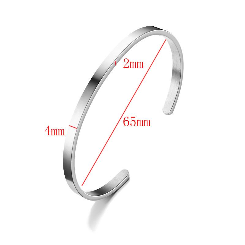 Noter Herren Edelstahl Armband 4/6/8mm Öffnungsarmreif Geschenk für ihn Pulsera Hombre Pulseira Masculina Aço Inoxidável Joias