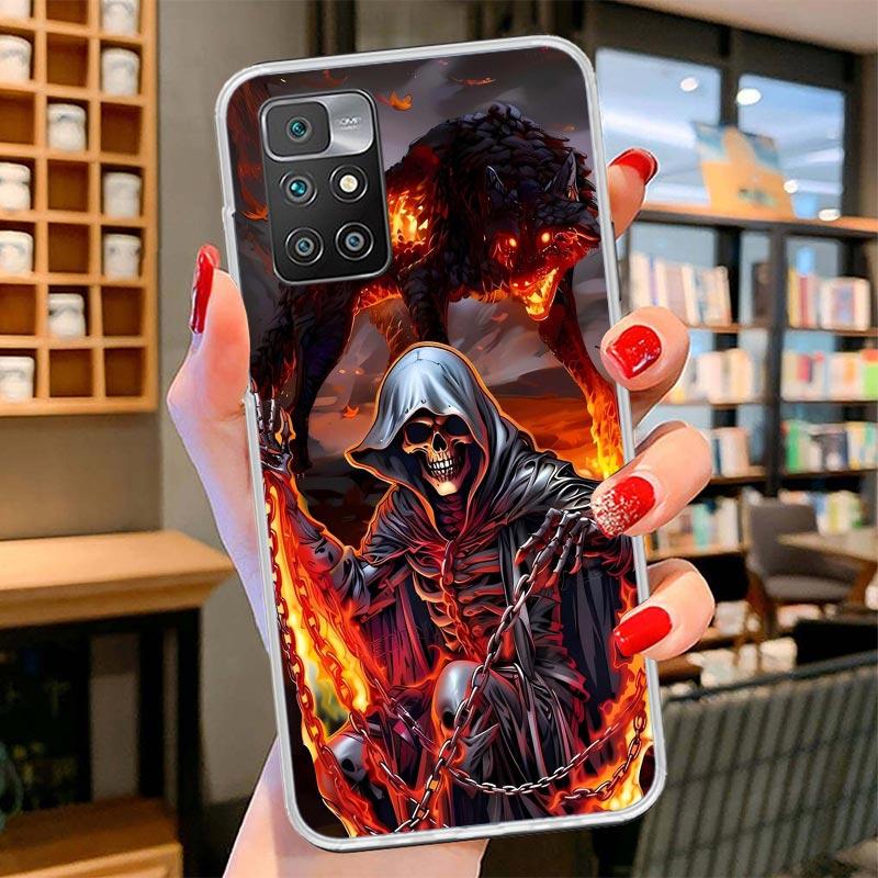 Death Grim Reaper Skull Scythe Phone Case For Xiaomi Poco F7 Ultra X7 X6 X5 Pro M7 Redmi 15C 15 13C 13 12C 12 10C 10 9A 9C 9T 9
