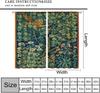 Blackout Vintage William Morris Flower Bird Curtains Retro Plants Red Floral Green Tree Print Window Drapes Bedro Curtain Bohemian Polyester Washable