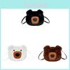 Plush Cartoon Bear Crossbody Bag For Women With Large Capacity And Zipper Closure For Daily Use