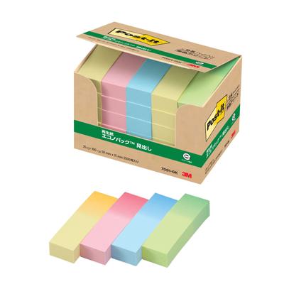 Notizblock mit Farbverlauf, 50 x 15 mm, 100 Blatt x 25 Hefte, Post-it 7001-GK