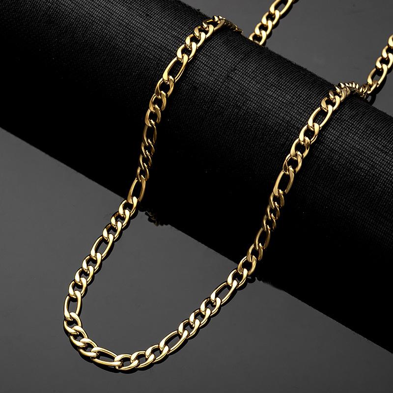 Titanium Steel Necklace Women'S O-Chain Lip Chain Plated Real Gold 18K Non-Fading Collarbone Chain Neck Chain Plain Chain