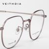 VEITHDIA Glasses Optical Titanium Alloy Frame Customizable prescription lens Eyeglasses Men Women Myopia Computer Eyewear V5587