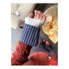 Plaid Polo Collar Fake Two-piece Twist Long-sleeved Sweater for Women To Wear Early Autumn Tops