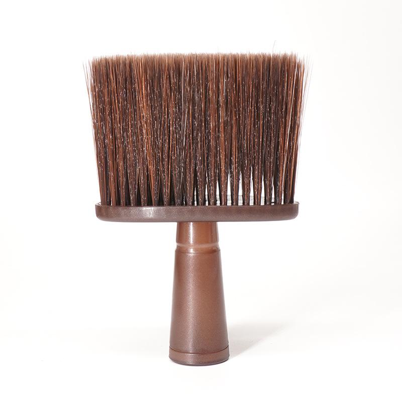 

Парикмахерский инструмент для чистки шеи, парикмахерская, специальная щетка для чистки волос, пластиковая нейлоновая парикмахерская щетка коричневый