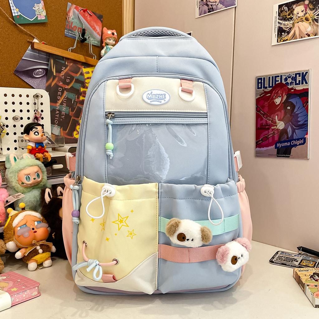 Cute Girl School Bag Junior High School Birthday Is a Pain Bag In the Transparent Bar Ins Style Backpack Large Capacity Class Backpack