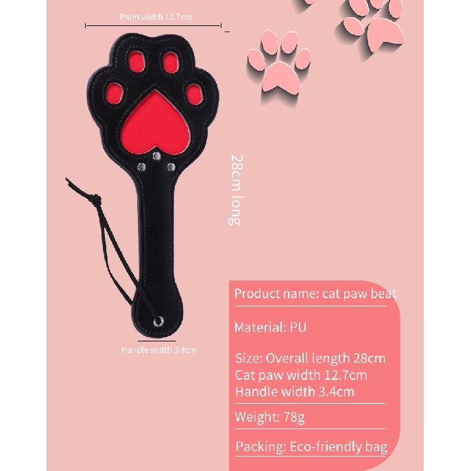 BLACKWOLF Cute BDSM Spanking Paddle Beat Cat Claw Sex Paddle Slave Kinky SM Products Bondage Whip Sex Toys for Couples