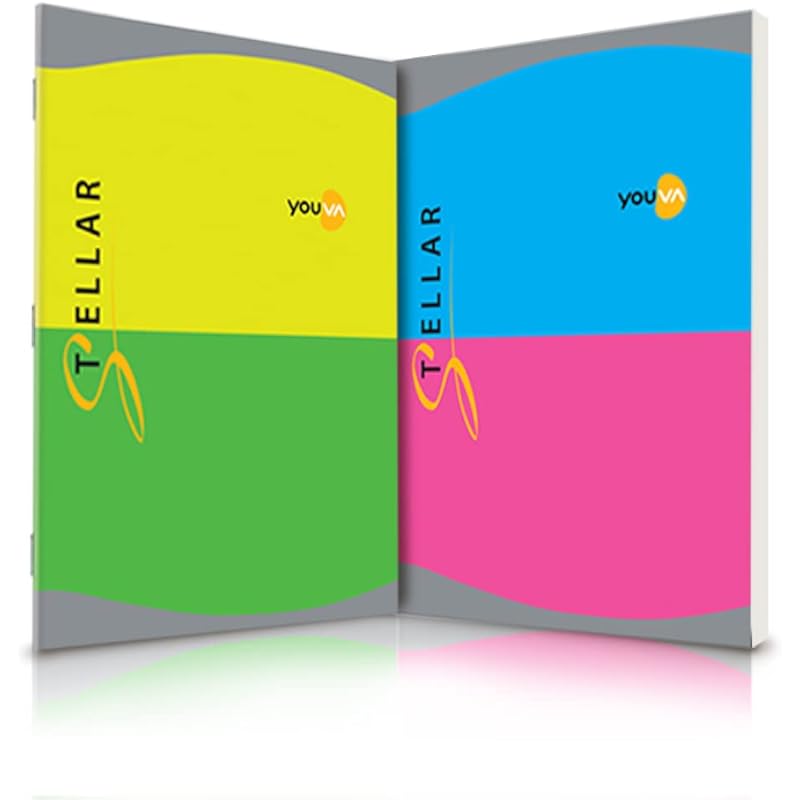 Youva Navneet Stellar | Soft Bound Long Book | A4 Size 21 X 29.7 Cm | Single Line | 388 Pages | Pack Of 2
