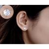 2/3/4/5/6/7/8mm Round Lab Diamond Earrings 100% Real 925 Silver Earrings For Women Small Screw Stud Earrings