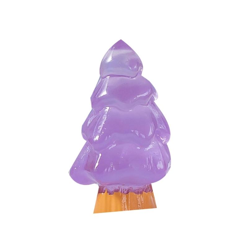 10 Pcs Microlandschaft Miniature Christmas Tree Decorations Snow Landscape Accessories Resin Crafts Luminous Ornaments