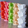Jardim Vertical Vasos Empilháveis Flor Tridimensional de 3 Pétalas Vaso Empilhado para Morango Vaso para Plantar Legumes Vermelho Tijolo