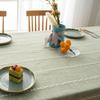 Knitterfest Waschbar Esszimmer Baumwolle Leinen Rechteckige Tischdecken mit Quasten