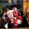 Vibrant Devilish Hazbin  Blanket Flannel Throw for Sofa, Indoor, Camping, Living Room, Office, Chair, And Bed Soft Birthday Gift
