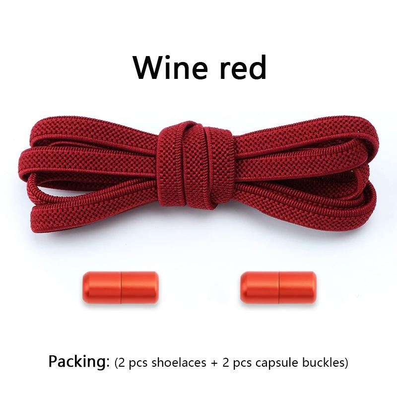 1 Pair Flat Shoe Laces for Sneakers Elastic Shoelaces Without Tie Convenient Quick On And Off Lazy Shoelace Accessories