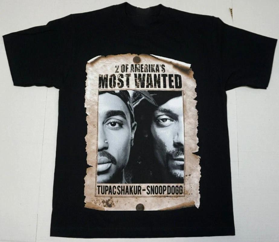 2Pac Snoop Dogg T-shirt Most Wanted Tupac Shakur Men s Tee Gift Men Women HOT 4XL