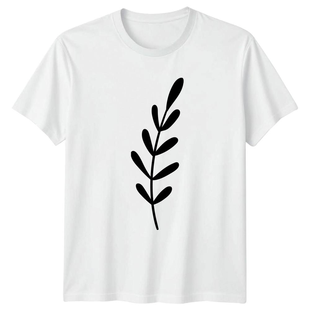 Minimalist Botanical Leaf Branch Nature TShirt Minimalist Flora Botanical S