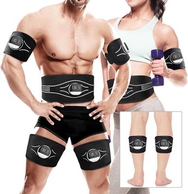 Centură EMS pentru antrenamentul mușchilor abdominali cu electrod din oțel inoxidabil Fără foi de gel Aparat pentru antrenamentul mușchilor abdominali cu LCD pentru calorii 30 de intensități USB