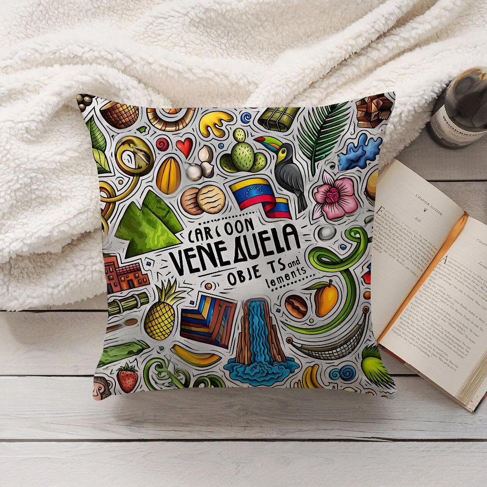 Venezuela Pillow Case Home Decoration Cushion Cover Suitable For Bedroom Car Office Sofa