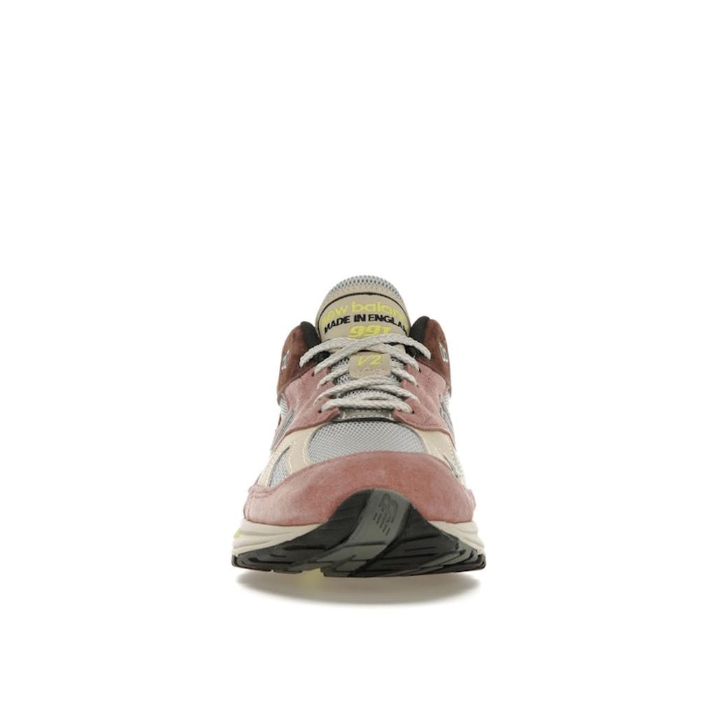 New Balance 991v2 Made in England Rosewood menn joggesko Rosa Deep-Taupe Quiet-Grey U991MG2