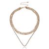 Accessories, temperament popular claw chain rhinestone necklace, fashionable hip-hop personality multi-layer full diamond necklace
