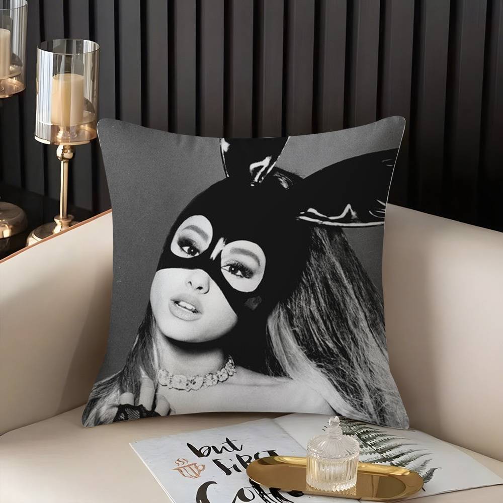 Singer A-Ariana G-Grandes Pillow Case Home Dorm Chair Back Short Plush Double-Sided Printing Office Nap Time Cushion Cover