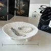 Creative Ceramic Jewelry Tray with Unique Three Legged Artistic Design Multifunctional Oval Desktop Accessory Tray