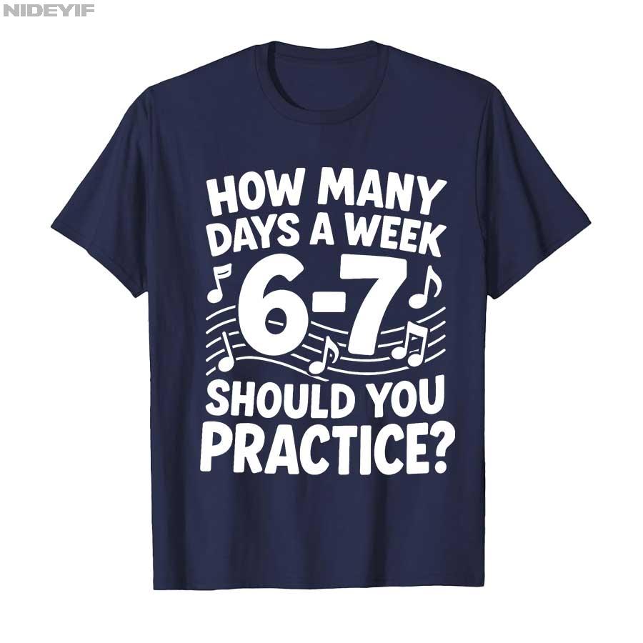 6 7 Meme Sześć Siedem dla Nauczyciela Muzyki Śmieszny Miłośnik Instruktora T-shirt Dla Mężczyzn Kobiet 100% Bawełna T-shirty Krótki Rękaw Bluzki 1121-1