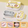 304 Stainless Steel Insulated Bento Box - Student Lunchbox with Food Compartments