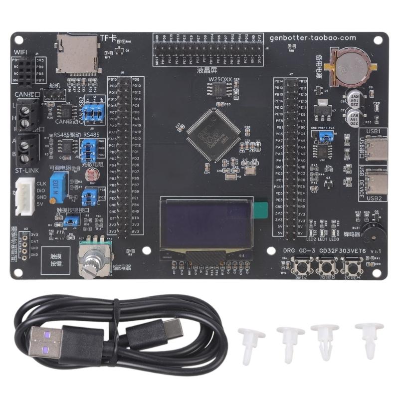 

Portable 120MHz Development Board For Embedded GD32F303VET6 Chip Stable Power For Programming Prototyping Projects 1