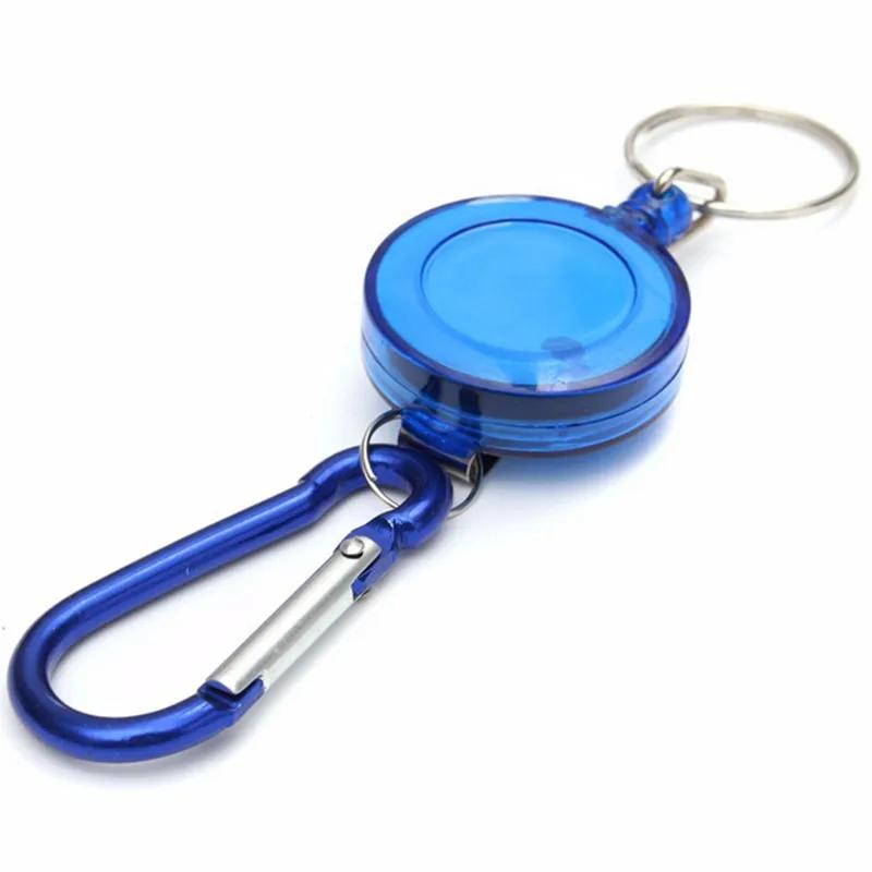 2026 1pc Retractable Pull Badge Reel ID Lanyard Name Tag Card Badge Holder Reels ABS Plastic Key Ring Chain Clips