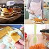 4-Pack Silicone Dough Scrapers, Heat-Resistant, Non-Stick, 2 Styles