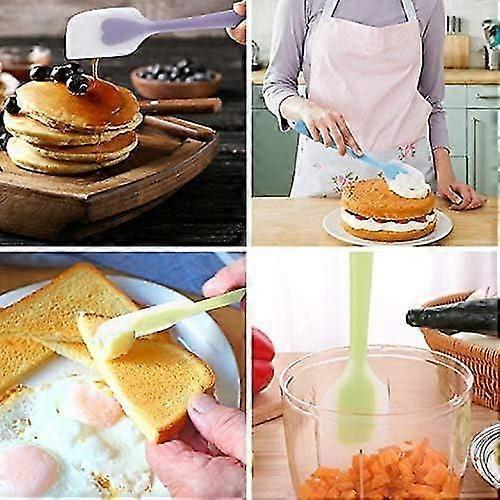 4-Pack Silicone Dough Scrapers, Heat-Resistant, Non-Stick, 2 Styles