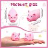 50 Pcs Pink Rubber Pig Bath Toys Bulk, Mini Squeaky Piggy Floats for Baby Shower Halloween Christmas Party Birthday Gift