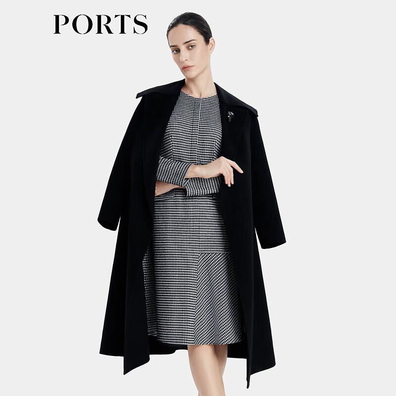 

PORTS Women s V-Neck Belted Wool Cashmere Coat 2