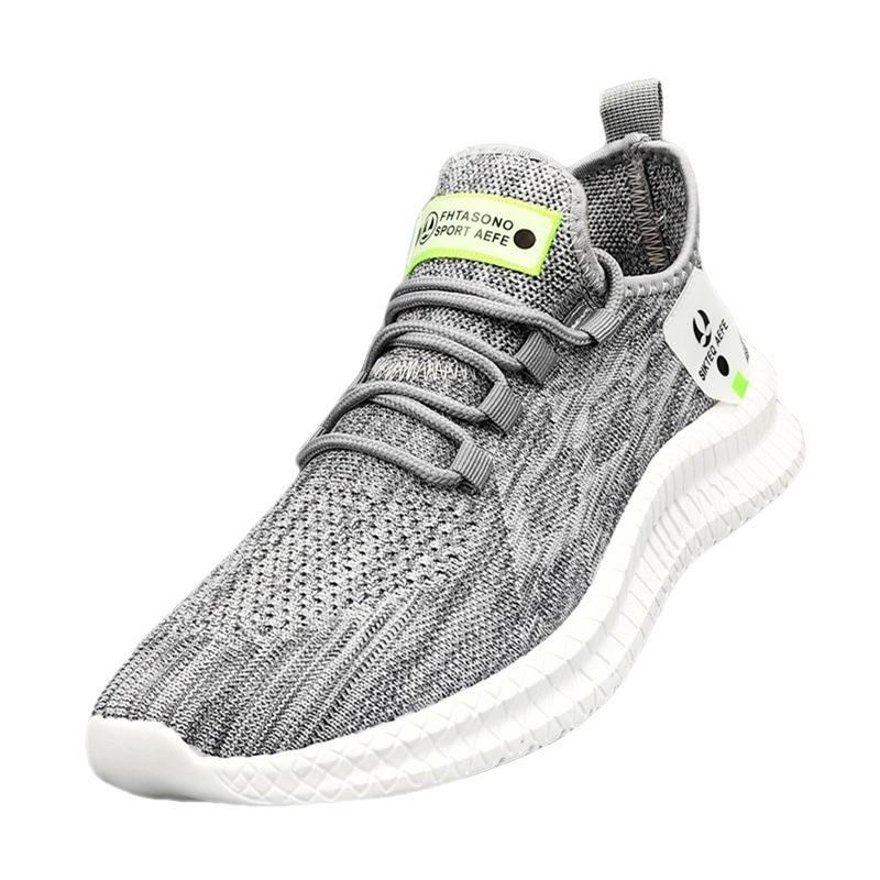 The new men's shoes large size summer feet fat wide fat breathable mesh casual sports shoes light non-slip white