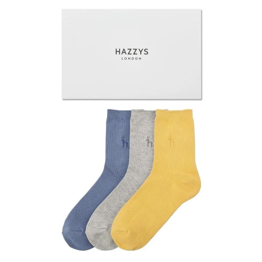 HISS2E202_Women s Gray Puppy Embroidery Cotton Mid-calf Socks 3-Piece Set