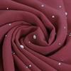 180*70CM New Plain Diamond Beads Bubble Chiffon Instant Hijab Shawls Solid Thick Head Wraps Foulard Sjaal Muslim Bonnet Cachecol