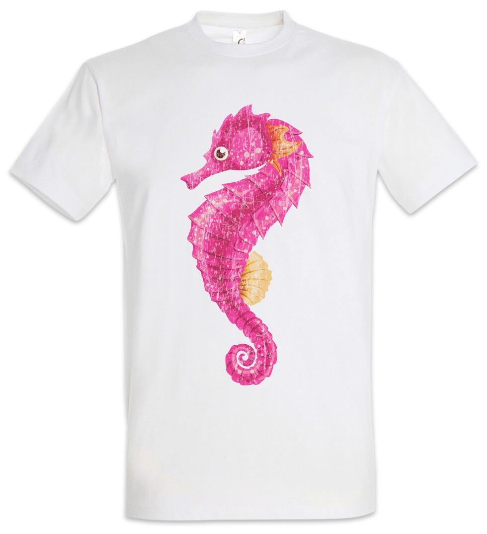 Pink Seahorse T Shirt Fairies Fun Unicorn Tattoo Sailor Anchor Old School- M