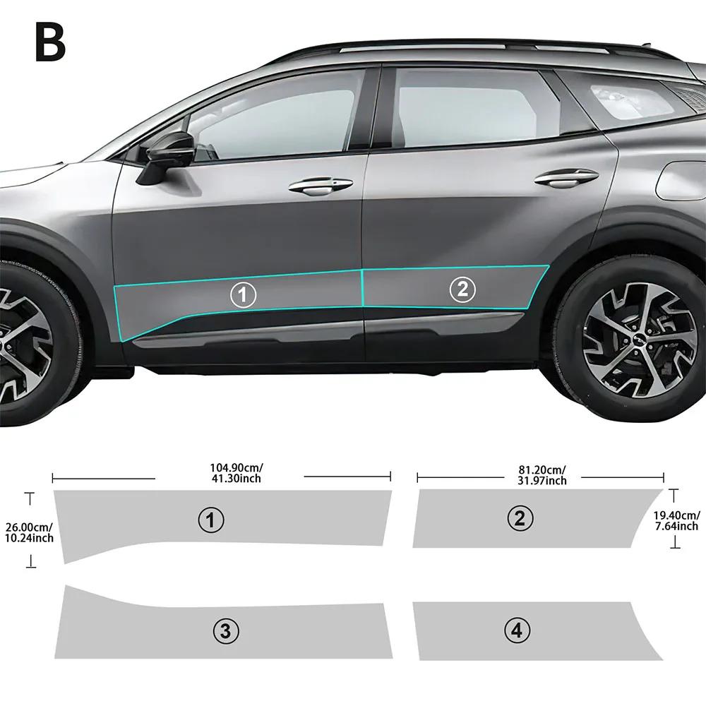 For KIA Sportage NQ5 2022 2023 2024 TPU Headlight Film Car Door Triangle Protective Film PPF Transparent Refit 8.5mil Film
